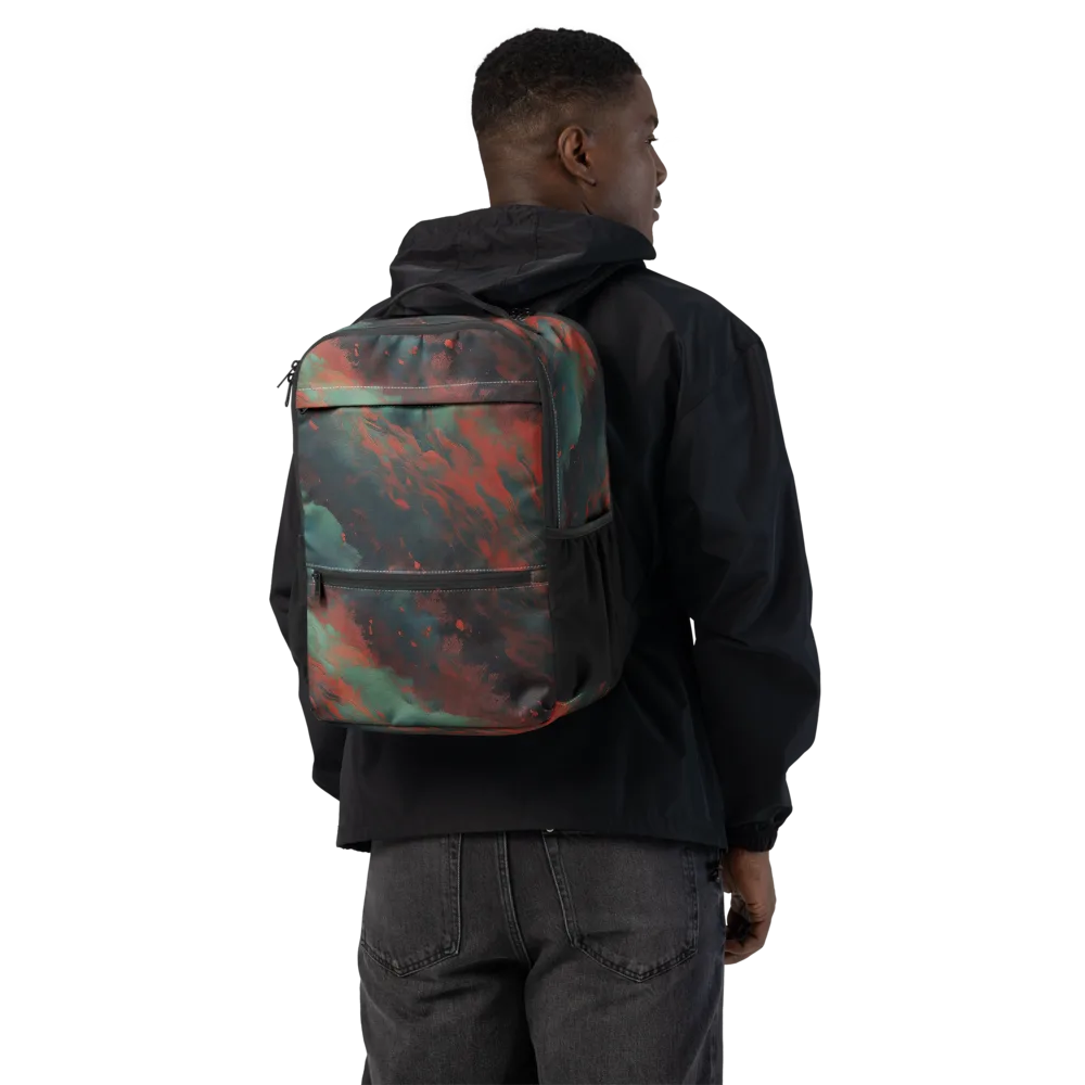 Verdigris Rush on Utility Backpack — Back