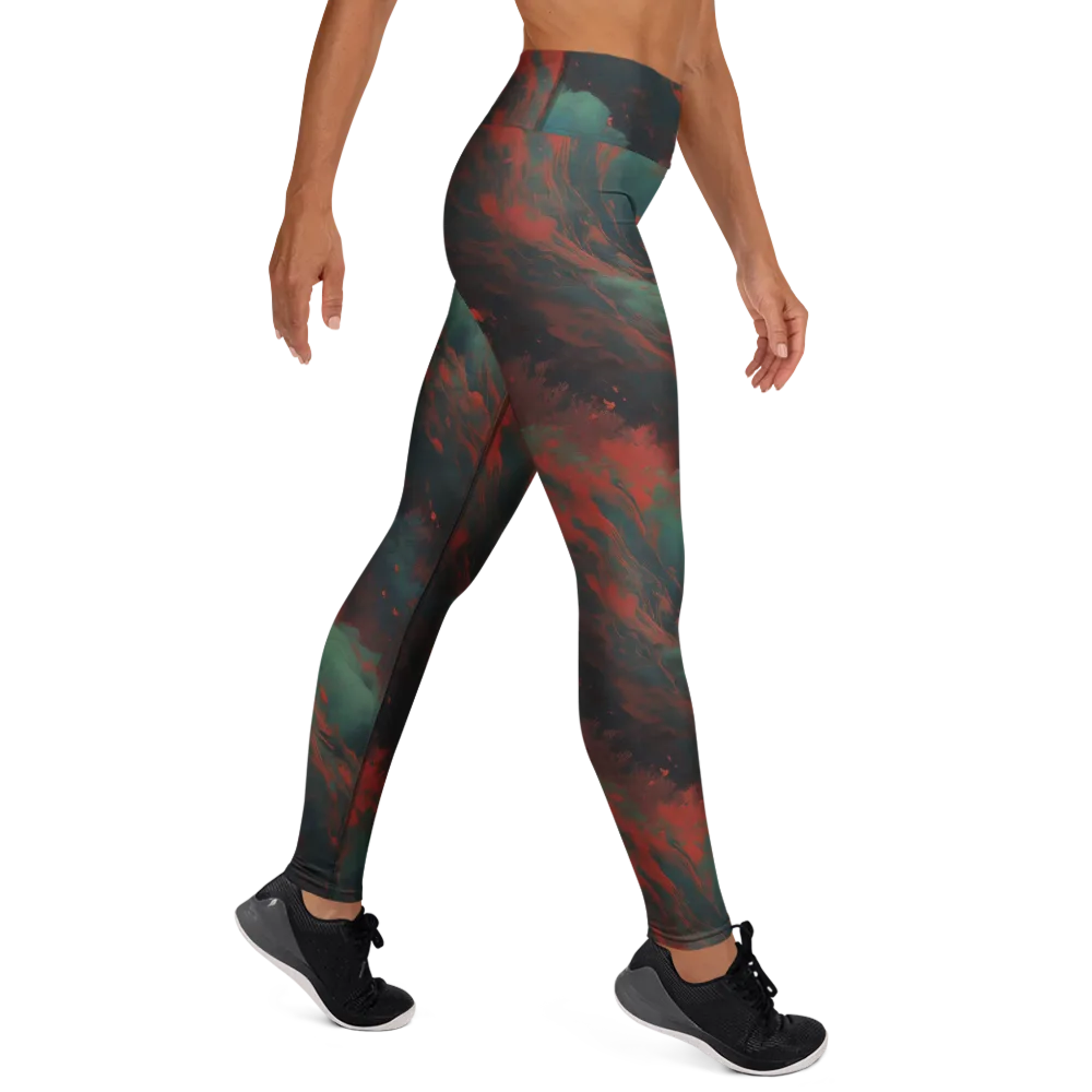 Verdigris Rush on Yoga Leggings — Right