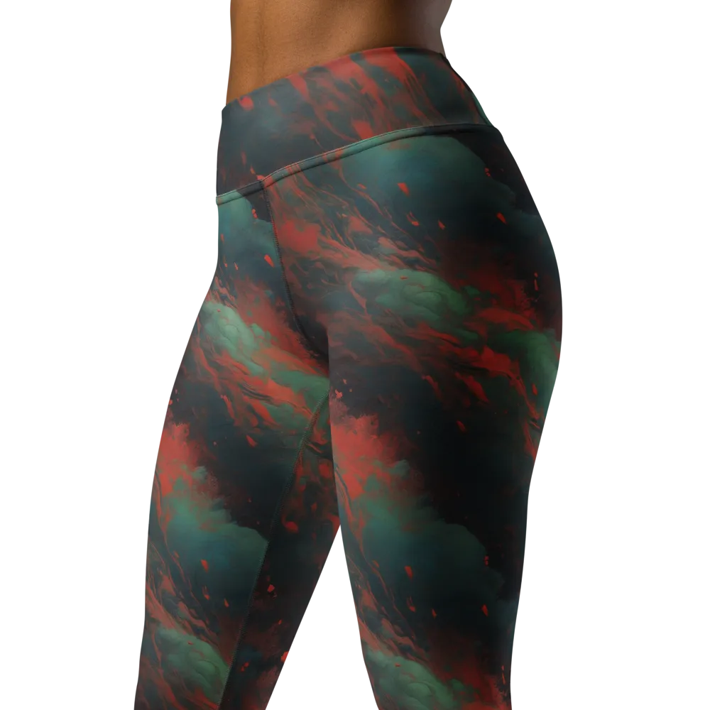Verdigris Rush on Yoga Leggings — Left Front