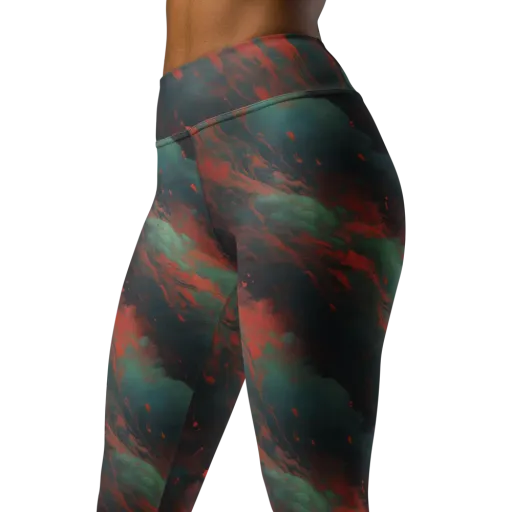 Verdigris Rush on a Yoga Leggings