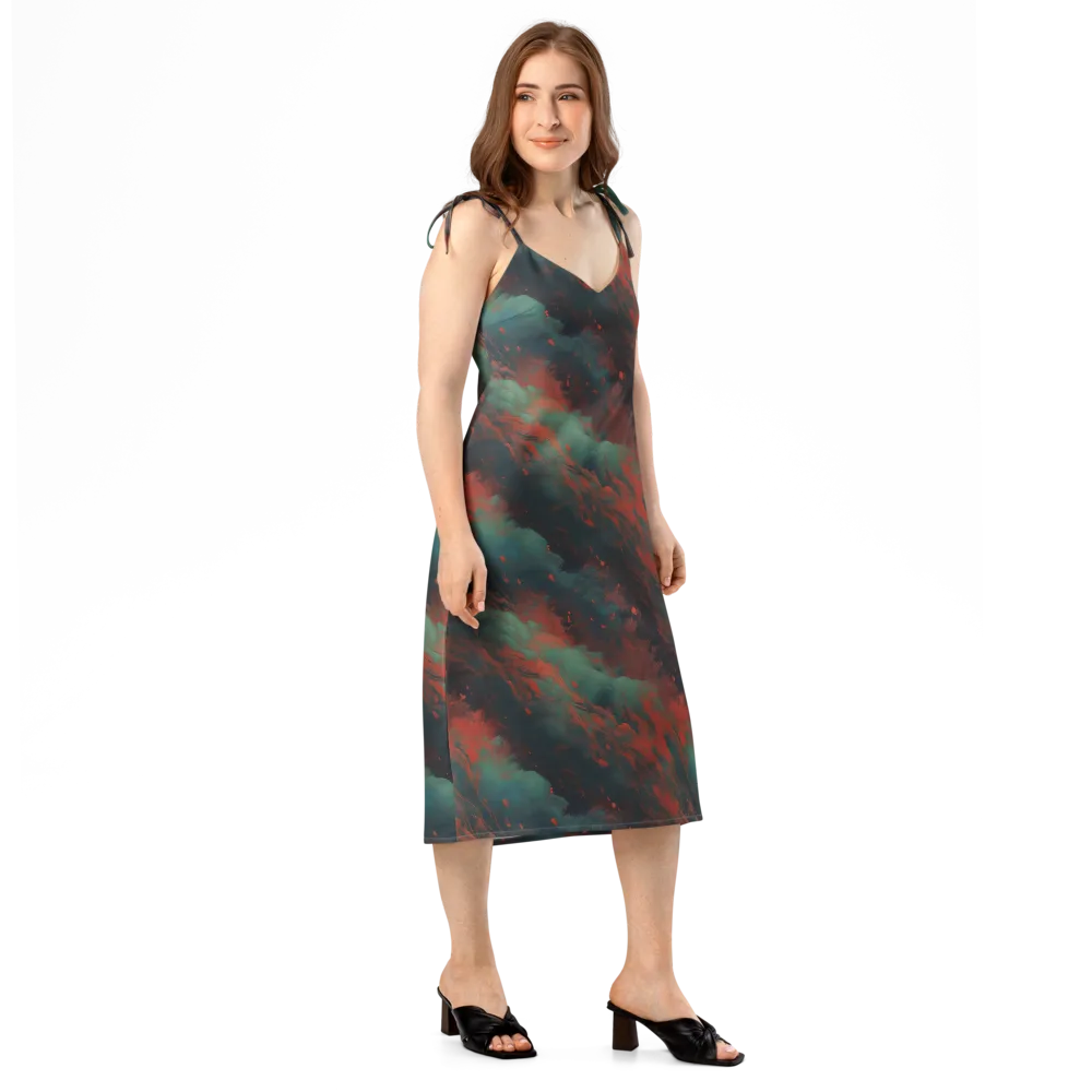 Verdigris Rush on Slip Dress — Right Front