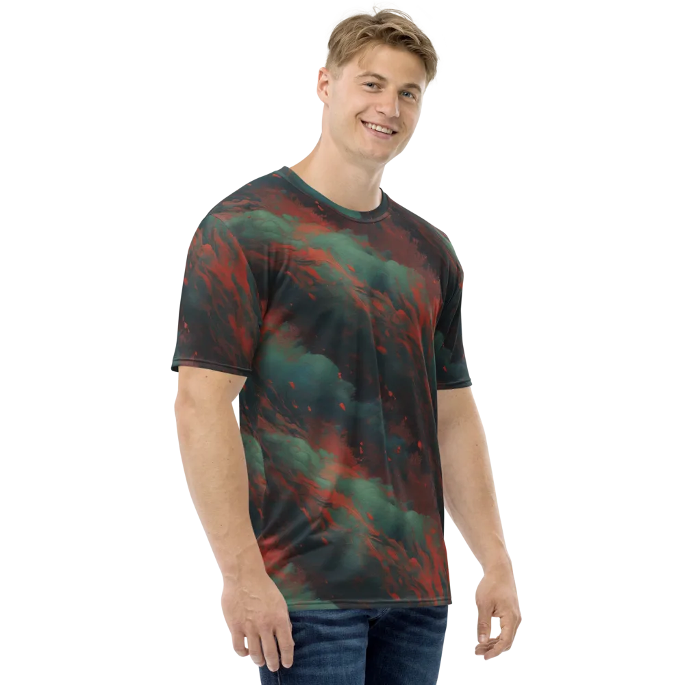 Verdigris Rush on Men's Crew Neck T-Shirt — Right