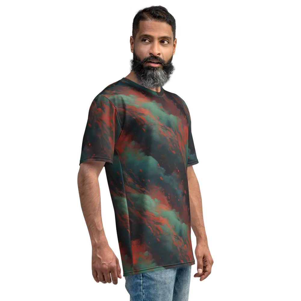 Verdigris Rush on Men's Crew Neck T-Shirt — Right