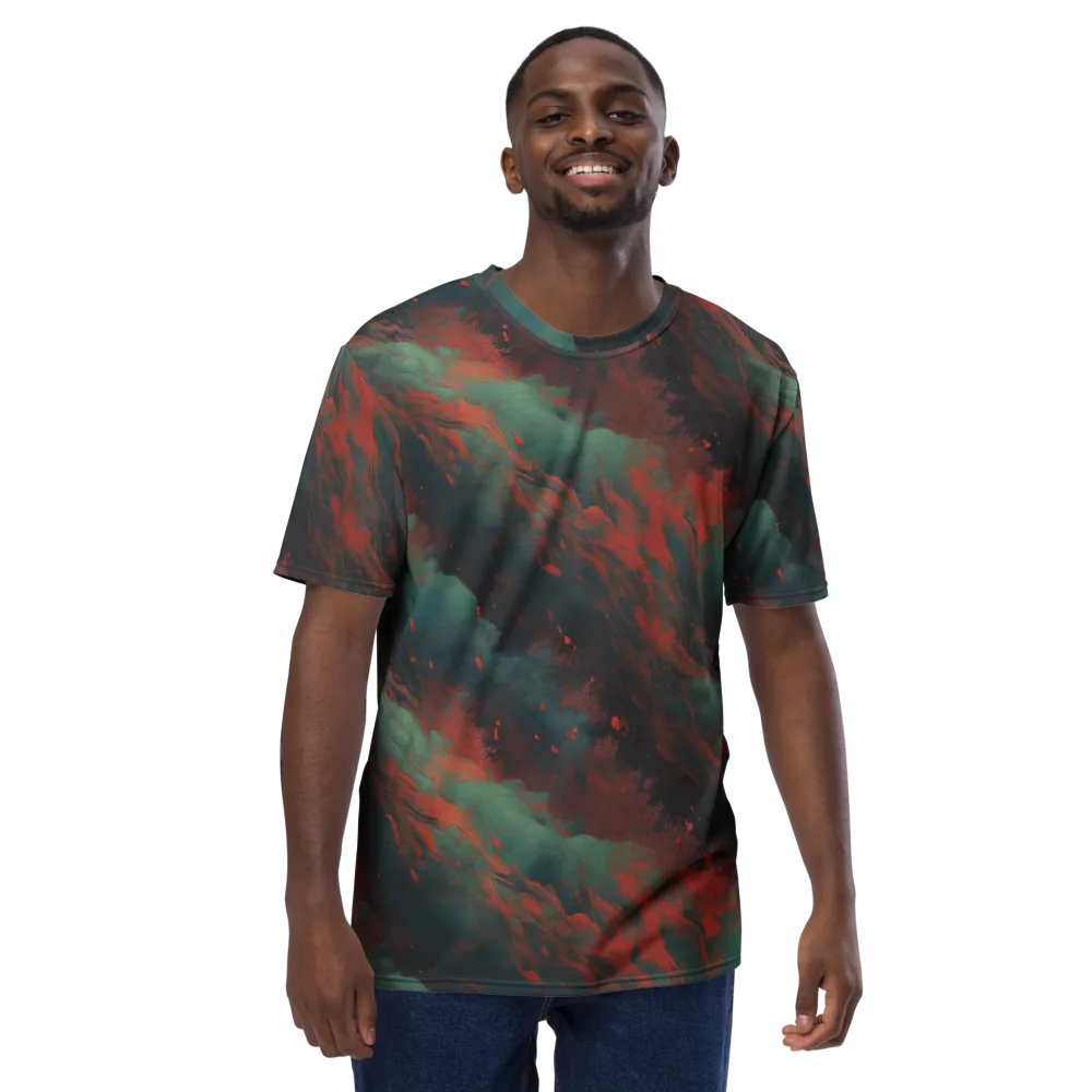 Verdigris Rush on Men's Crew Neck T-Shirt — Front
