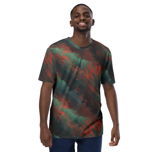 Verdigris Rush on a Men's Crew Neck T-Shirt