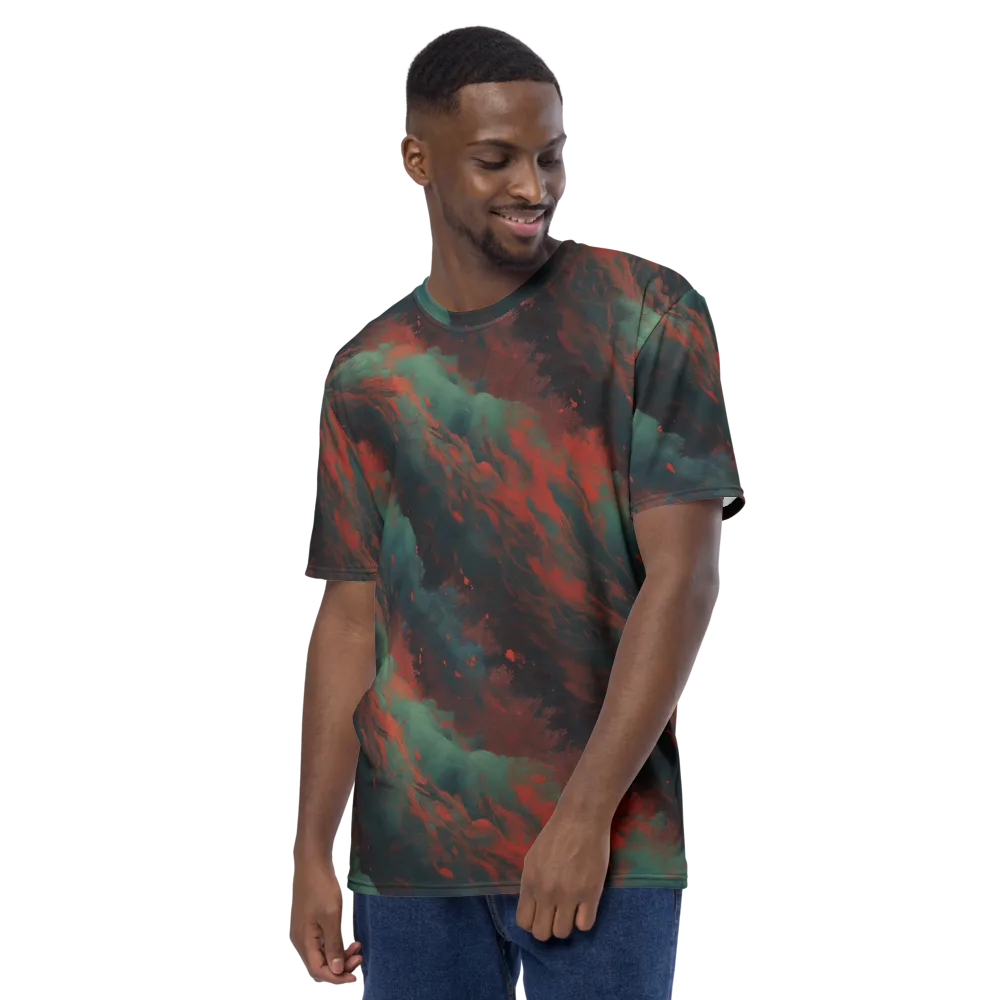 Verdigris Rush on Men's Crew Neck T-Shirt — Left