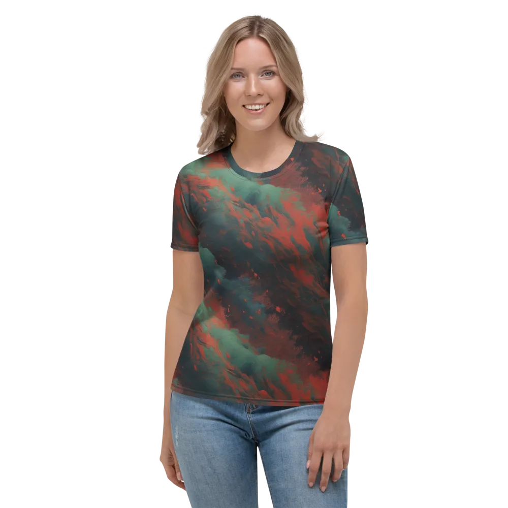 Verdigris Rush on Women's Crew Neck T-Shirt — Front
