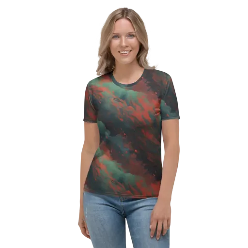 Verdigris Rush on a Women's Crew Neck T-Shirt