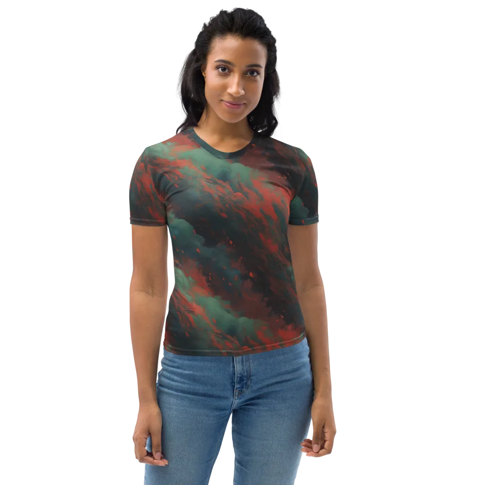 Verdigris Rush on Women's Crew Neck T-Shirt — Front