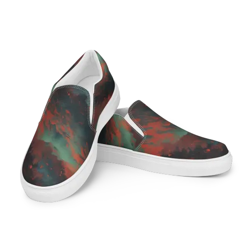 Verdigris Rush on a Men's Slip-On Canvas Shoes