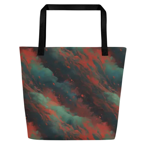 Verdigris Rush on a Large Tote Bag W/ Pocket