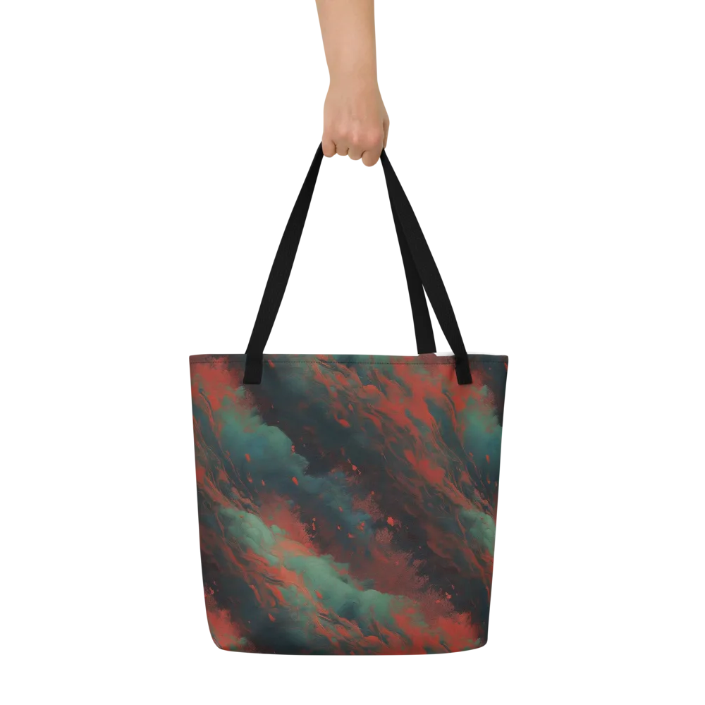 Verdigris Rush on Large Tote Bag W/ Pocket — Front