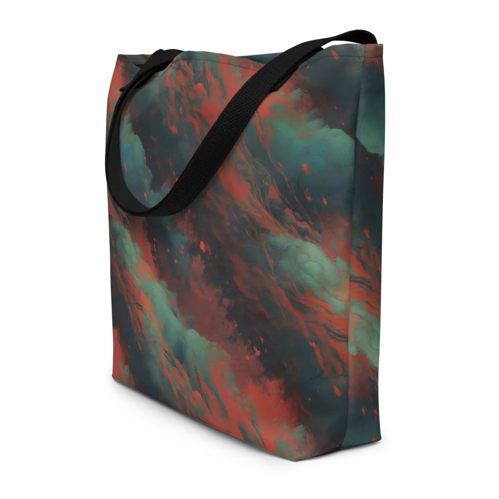 Verdigris Rush on Large Tote Bag W/ Pocket — Front
