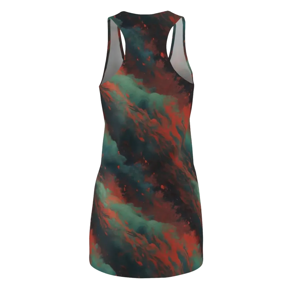 Verdigris Rush on Racerback Dress — Back