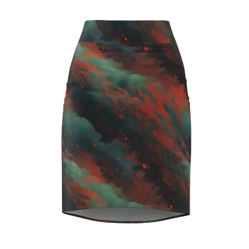Verdigris Rush on a Pencil Skirt