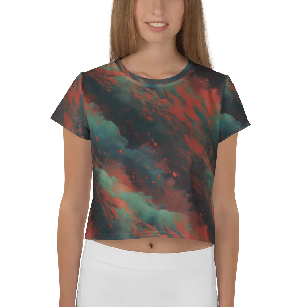 Verdigris Rush on Crop Tee — Front