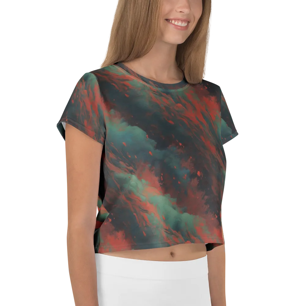 Verdigris Rush on Crop Tee — Right