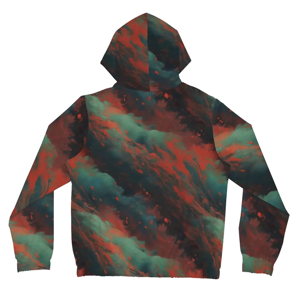 Verdigris Rush on Women's Full-Zip Hoodie — Back