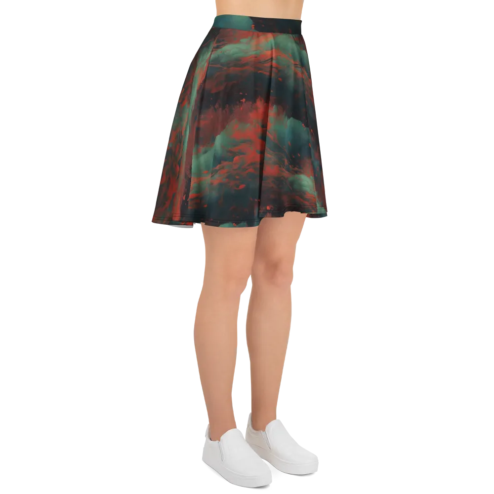 Verdigris Rush on Skater Skirt — Right