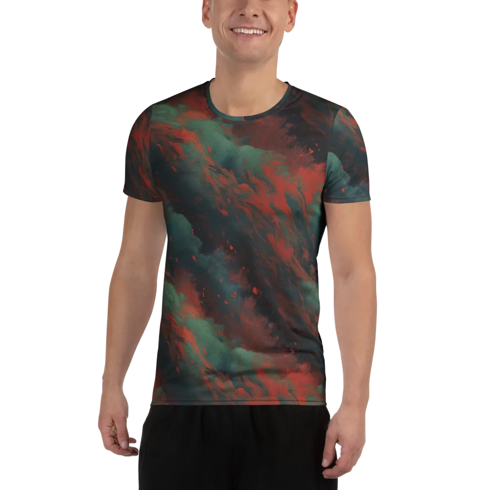 Verdigris Rush on Men's Athletic T-Shirt — Front