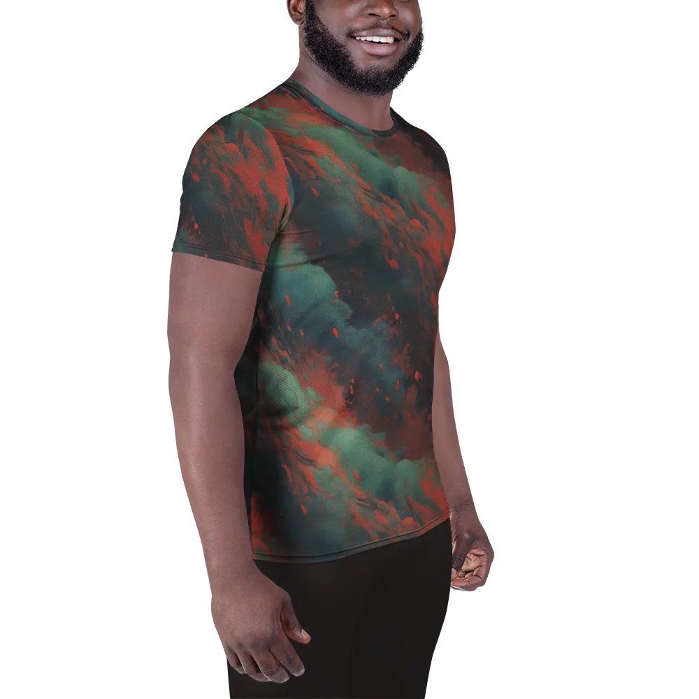 Verdigris Rush on Men's Athletic T-Shirt — Right