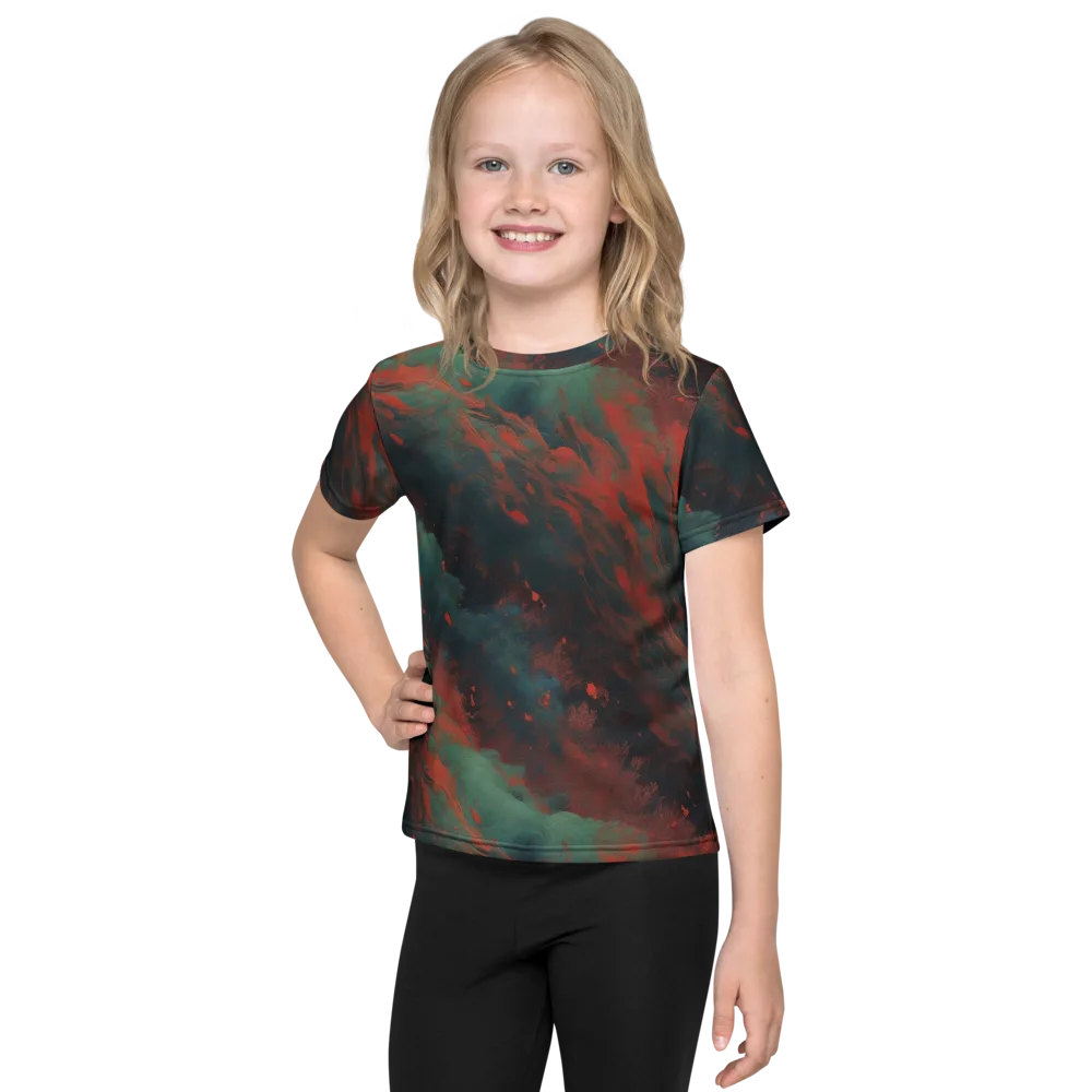 Verdigris Rush on Kids Crew Neck T-Shirt — Front