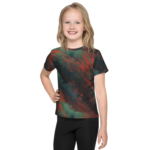 Verdigris Rush on a Kids Crew Neck T-Shirt