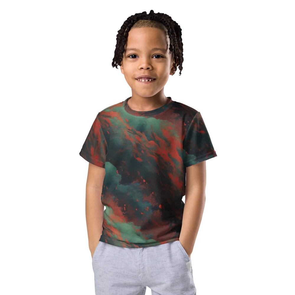 Verdigris Rush on Kids Crew Neck T-Shirt — Front