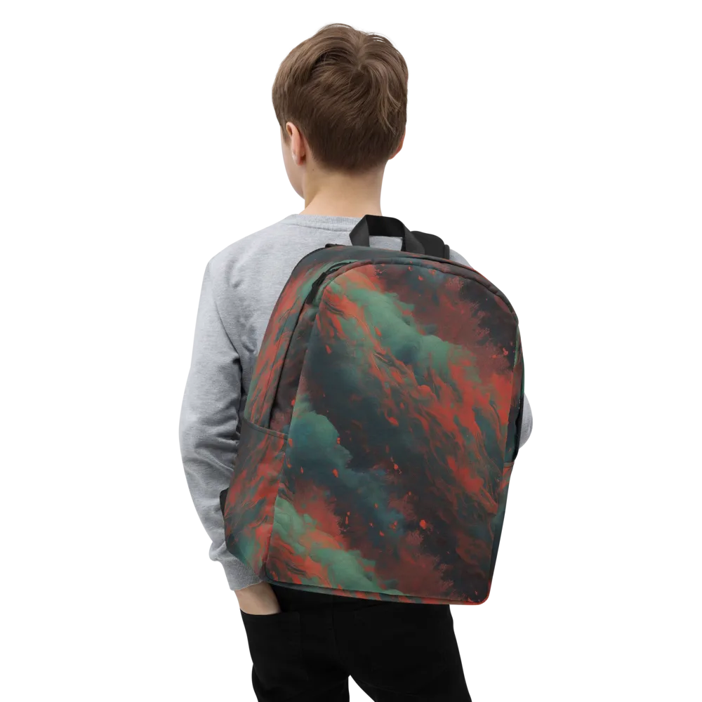 Verdigris Rush on Minimalist Backpack — Zoomed-in