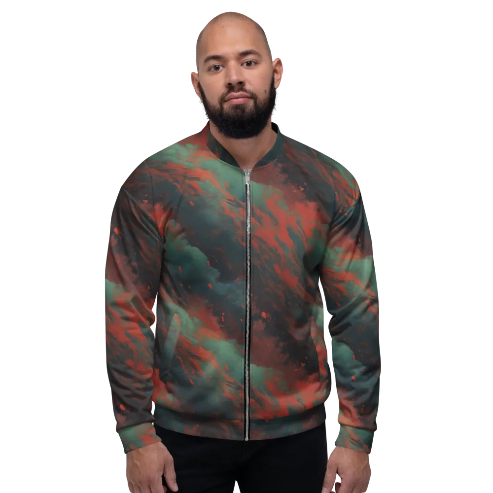 Verdigris Rush on Bomber Jacket — Front