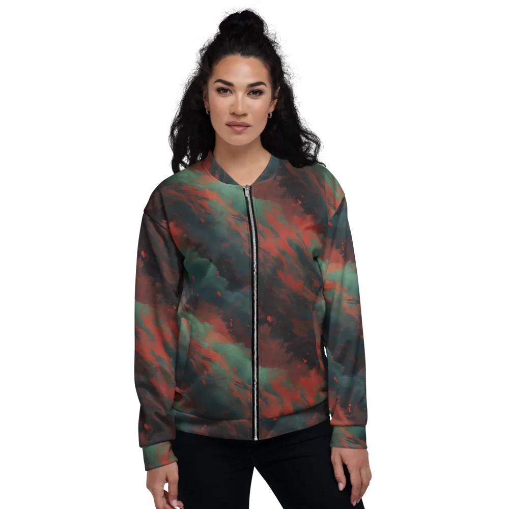 Verdigris Rush on Bomber Jacket — Front