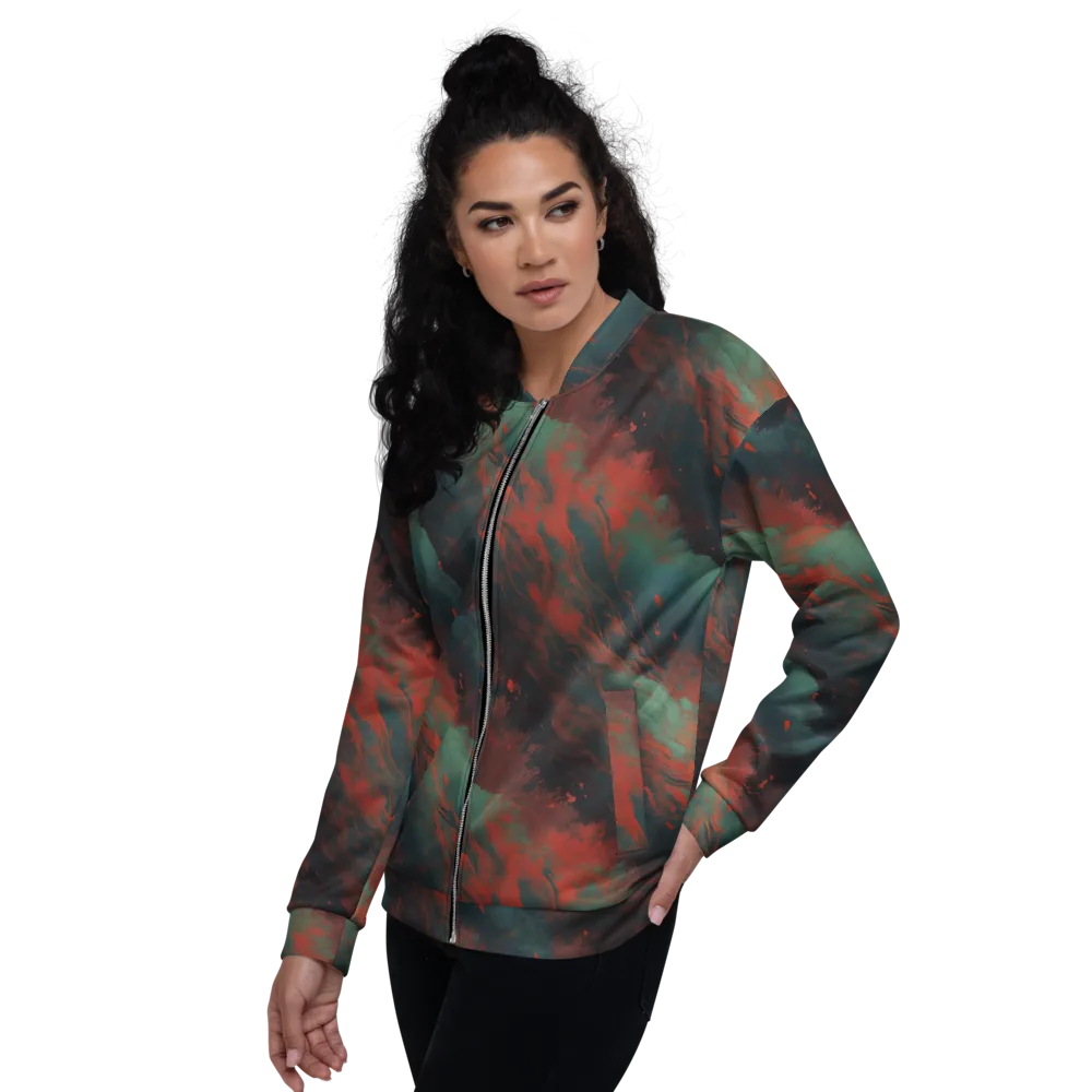 Verdigris Rush on Bomber Jacket — Left