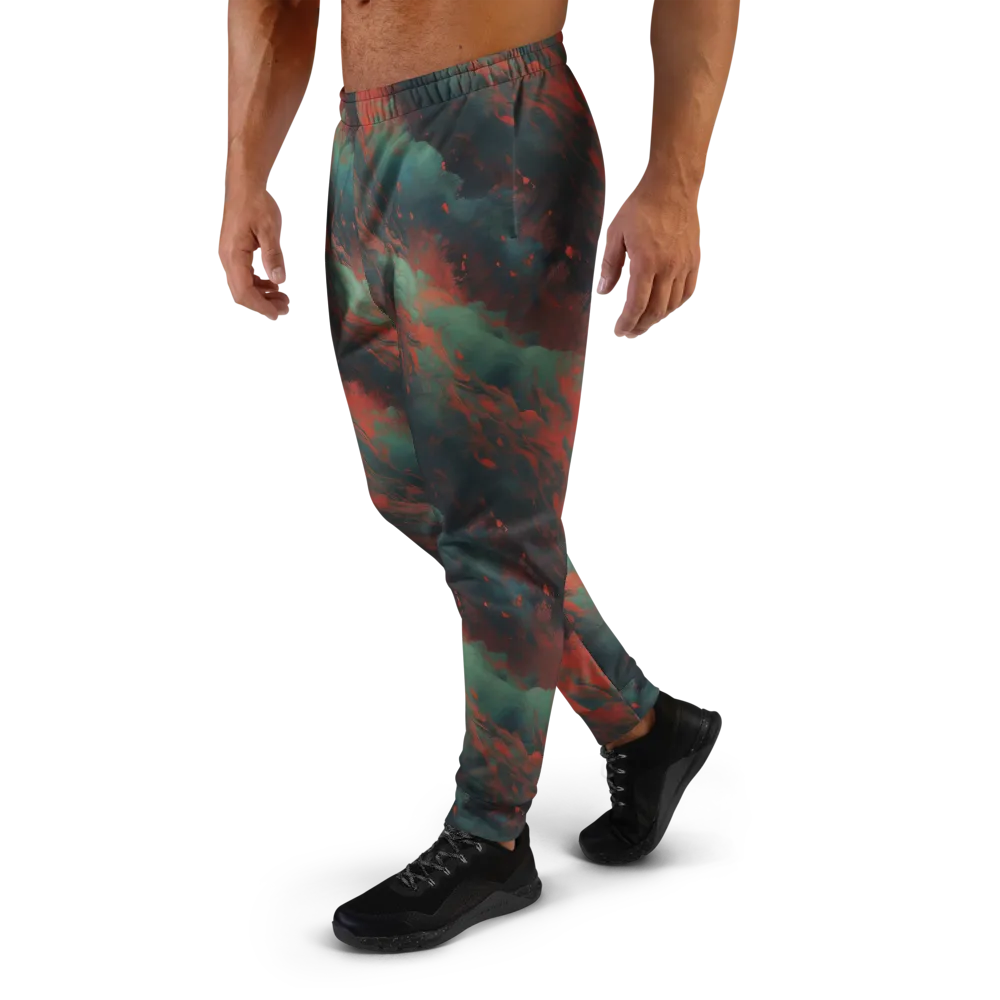 Verdigris Rush on Men's Joggers — Left