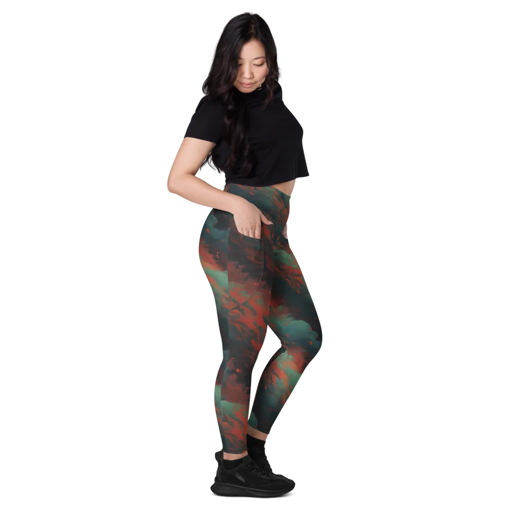 Verdigris Rush on Leggings with Pockets — Right