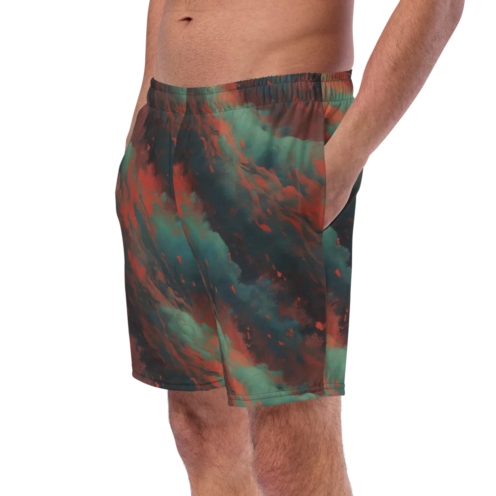 Verdigris Rush on Swim Trunks — Left Front
