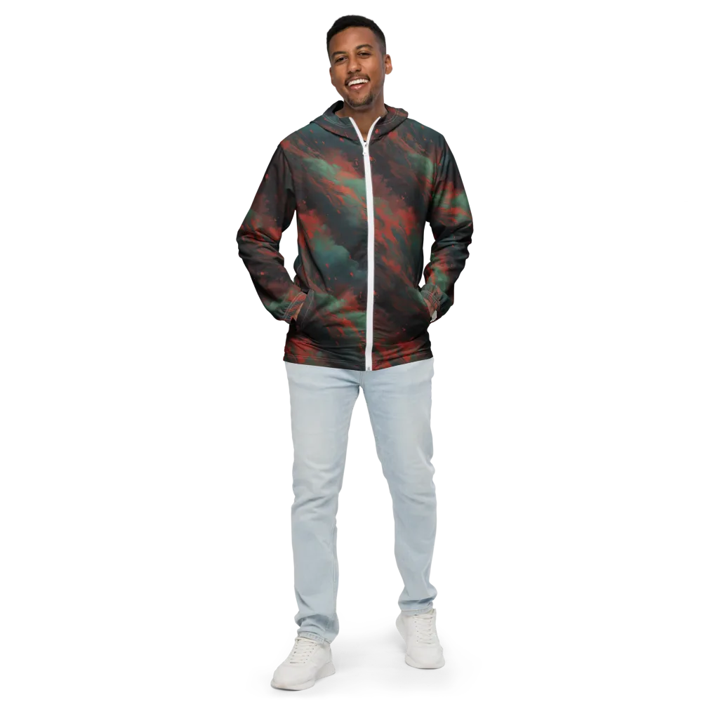 Verdigris Rush on Men's Windbreaker — Front
