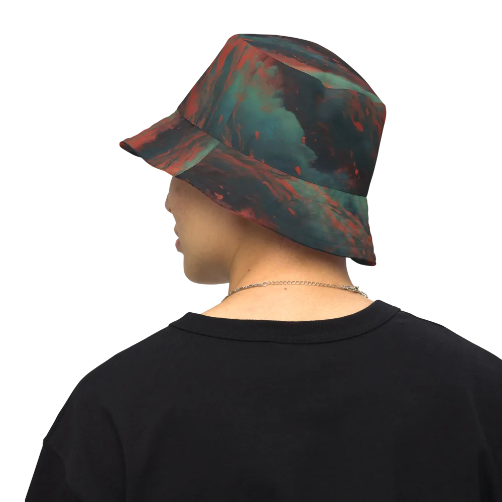 Verdigris Rush on Reversible Bucket Hat — Back Inside