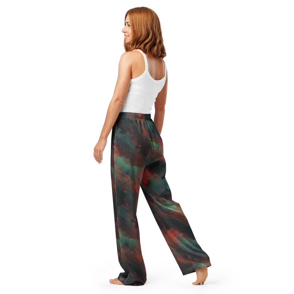 Verdigris Rush on Women's Pajama Pants — Back