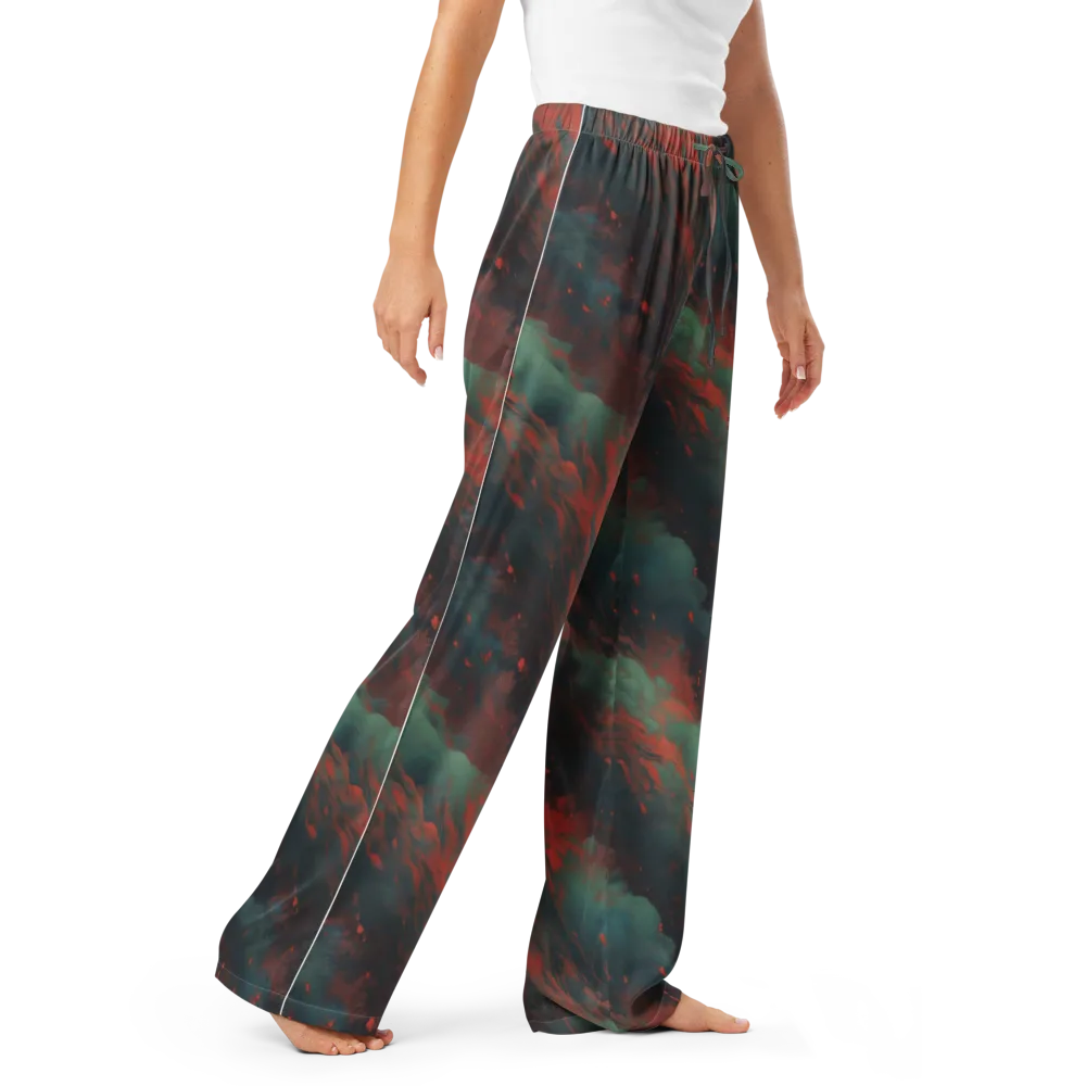 Verdigris Rush on Women's Pajama Pants — Right Front