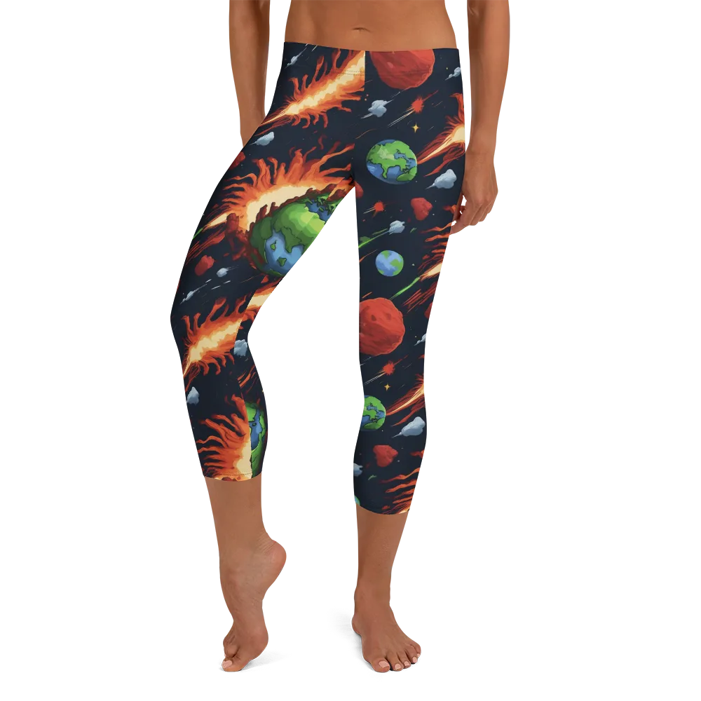 Earthbound Comet on Capri Leggings — Front