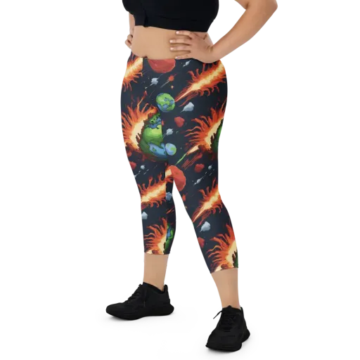 Earthbound Comet on a Capri Leggings