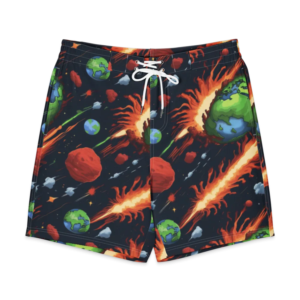 Earthbound Comet on Men's Board Shorts — Front