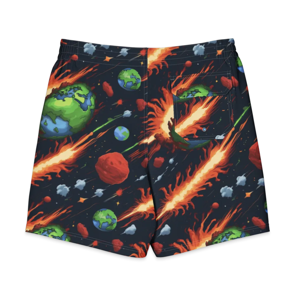 Earthbound Comet on Men's Board Shorts — Back