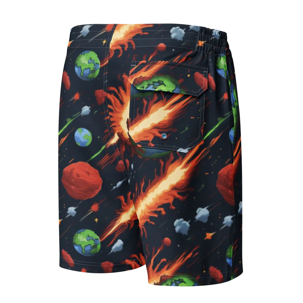 Earthbound Comet on Men's Board Shorts — Back