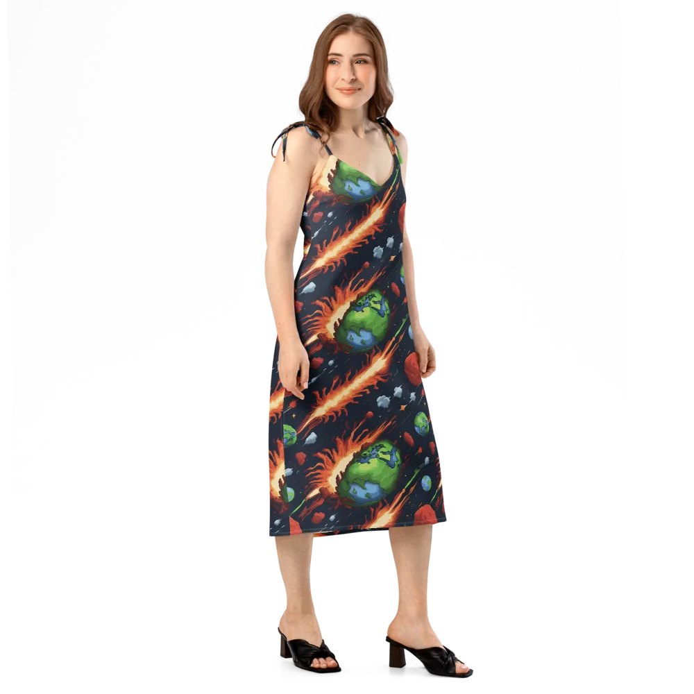 Earthbound Comet on Slip Dress — Right Front