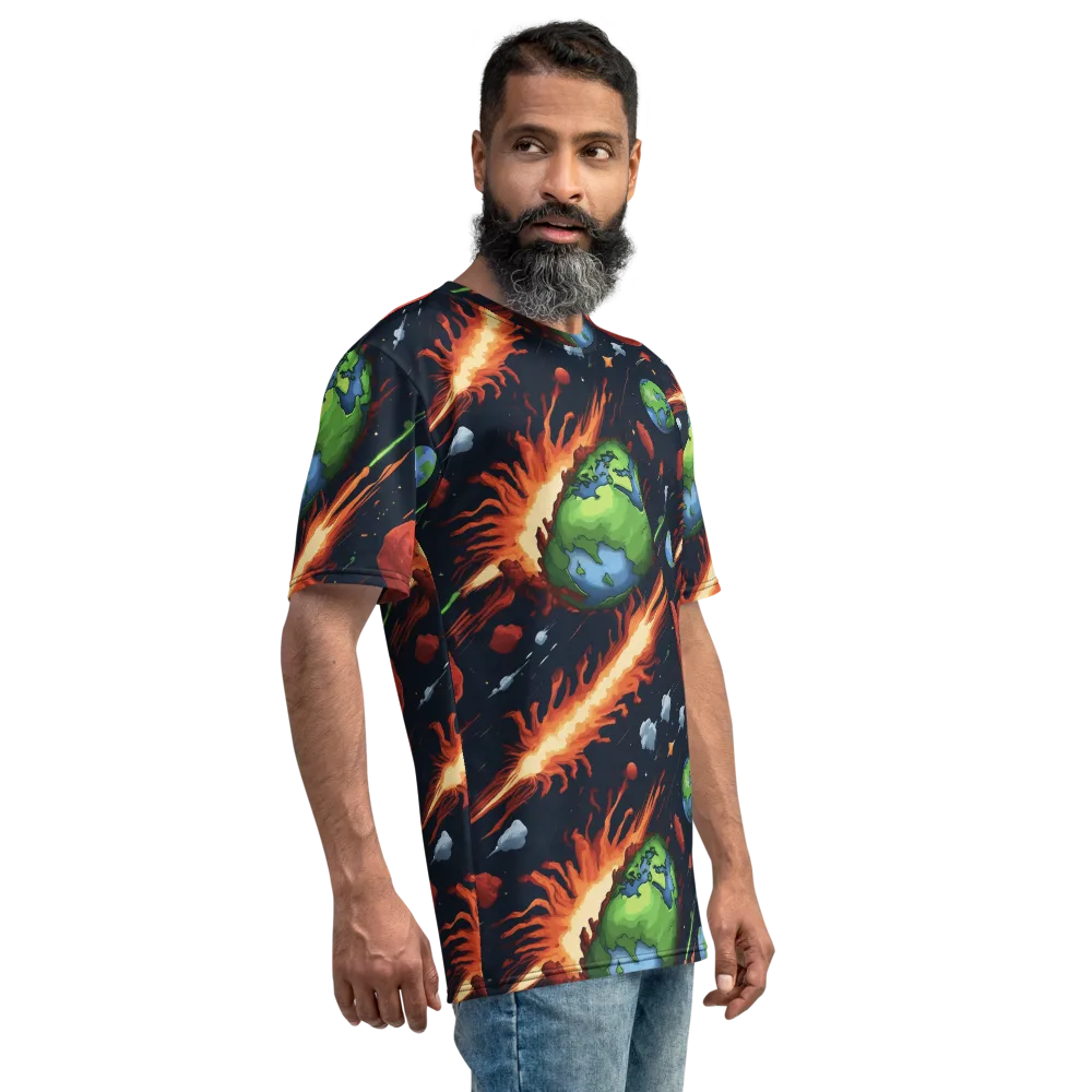 Earthbound Comet on Men's Crew Neck T-Shirt — Right