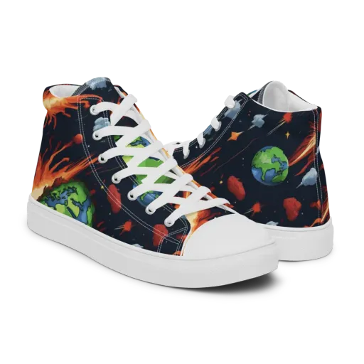 Earthbound Comet on a Men's High Top Canvas Shoes
