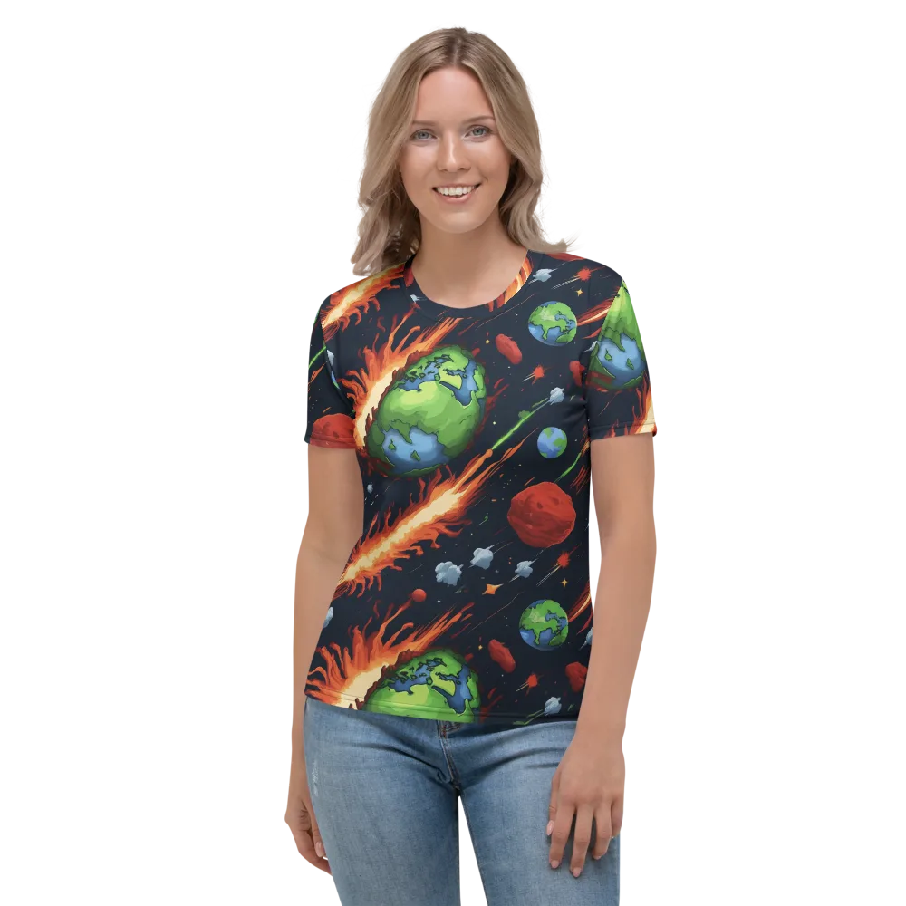 Earthbound Comet on Women's Crew Neck T-Shirt — Front