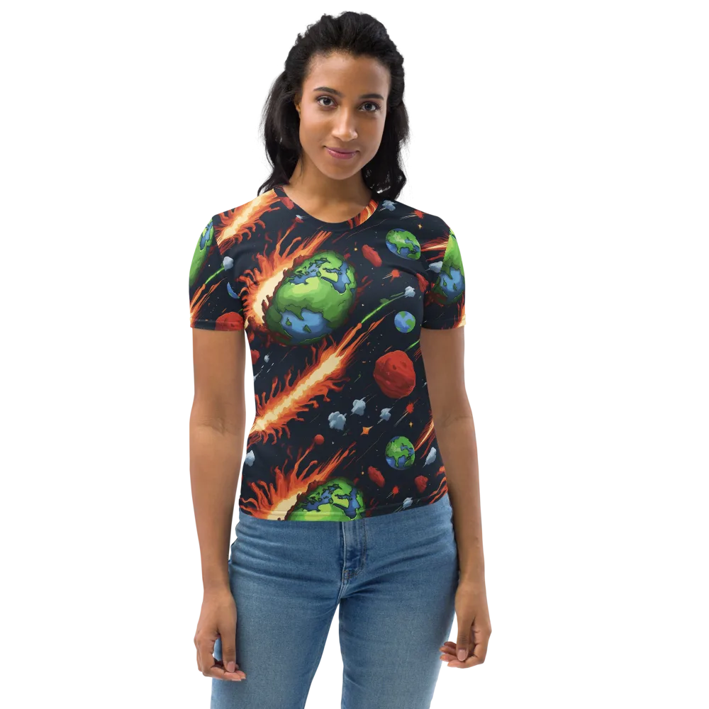 Earthbound Comet on Women's Crew Neck T-Shirt — Front