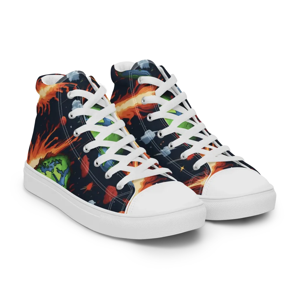 Earthbound Comet on Women's High Top Canvas Shoes — Right Front